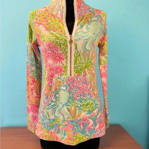 Lilly Pulitzer Multicolor Floral Zip-Up
